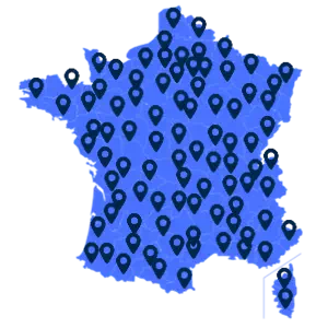 Carte de France des interventions de débarras